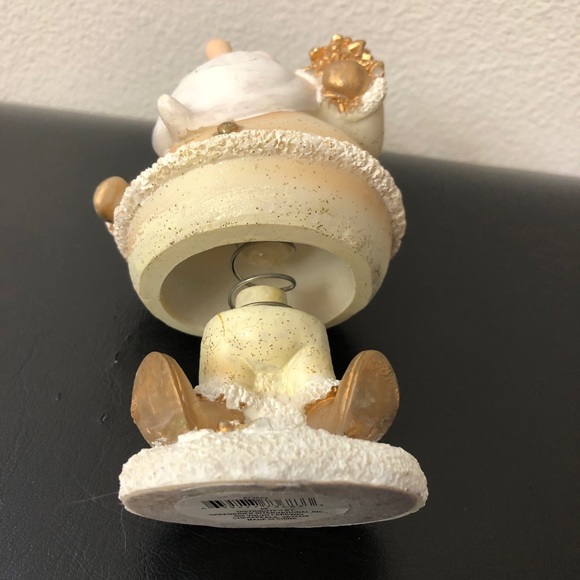 Bobble Santa Decoration With Glitter, Cream Color - Picture 3 of 8